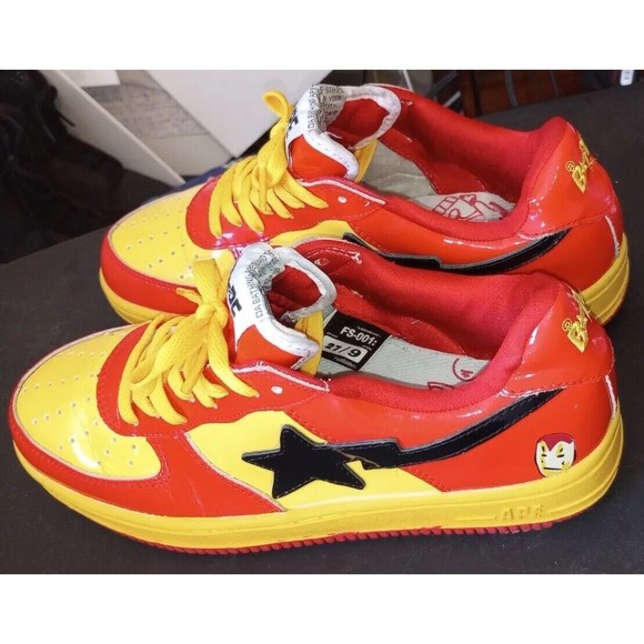 BapeSta ?Marvel Comics x Iron Man Very Rare 2005 A Bathing Ape Bape Shoes main image 11